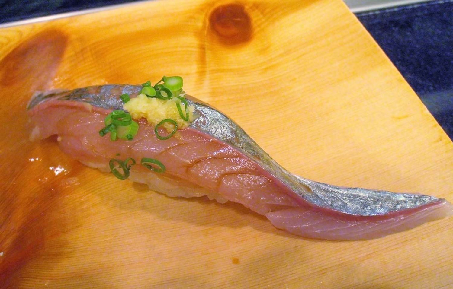 Photo of an Aji Nigiri sushi